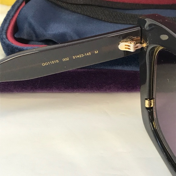 New Authentic Gucci GG1151S 002 51 Grey Violet Sunglasses - Picture 14 of 14